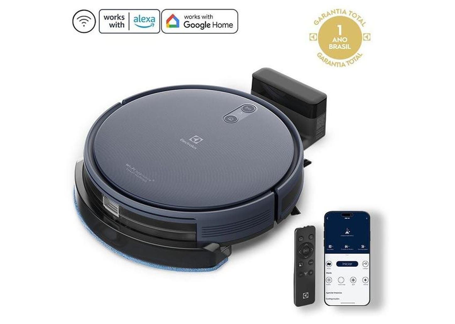 Robô Aspirador de Pó 4 em 1 Electrolux Experience ERB44 100W 3016AEG0001