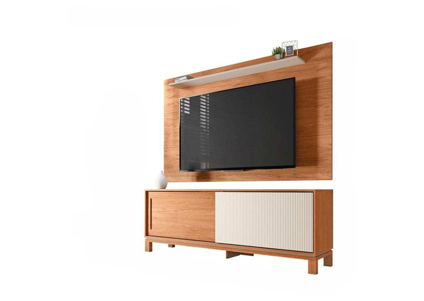 Rack para TV Ate 65” com Painel Suspenso 2 Portas Caemmun Flora