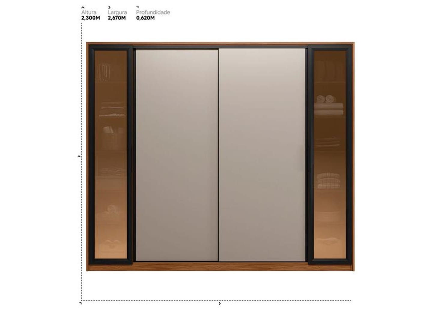 Guarda-roupa Casal 4 Gavetas 4 Portas Demobile Laredo