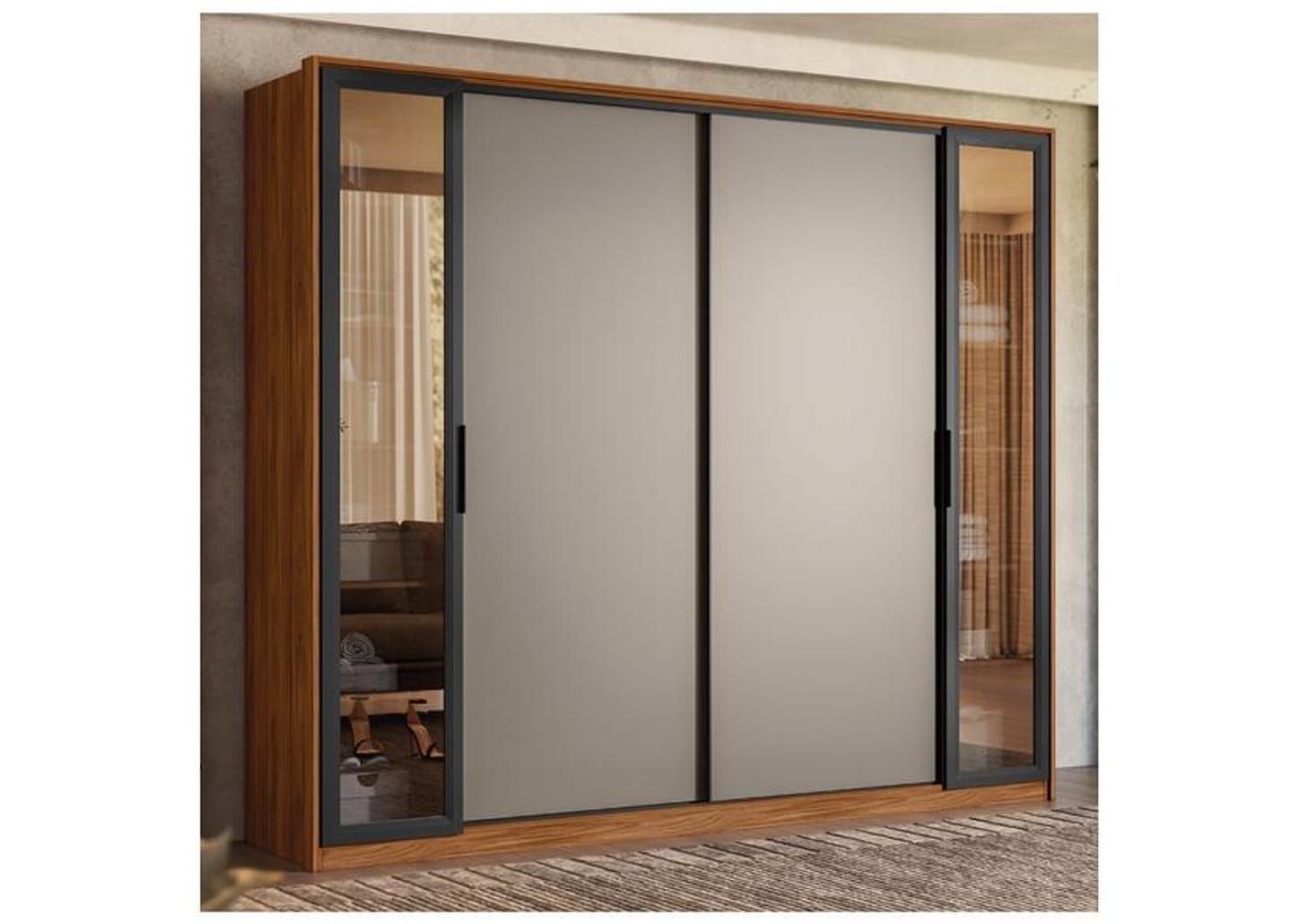 Guarda-roupa Casal 4 Gavetas 4 Portas Demobile Laredo