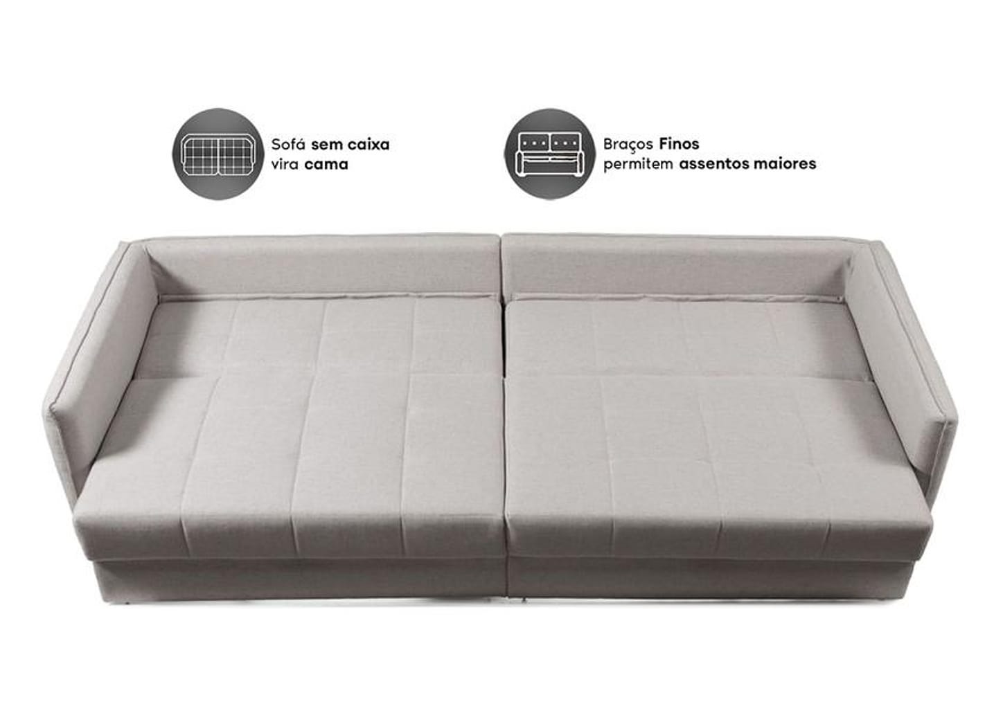 Sofá 3 Lugares Retrátil Reclinável Linho Urban Next Sofás