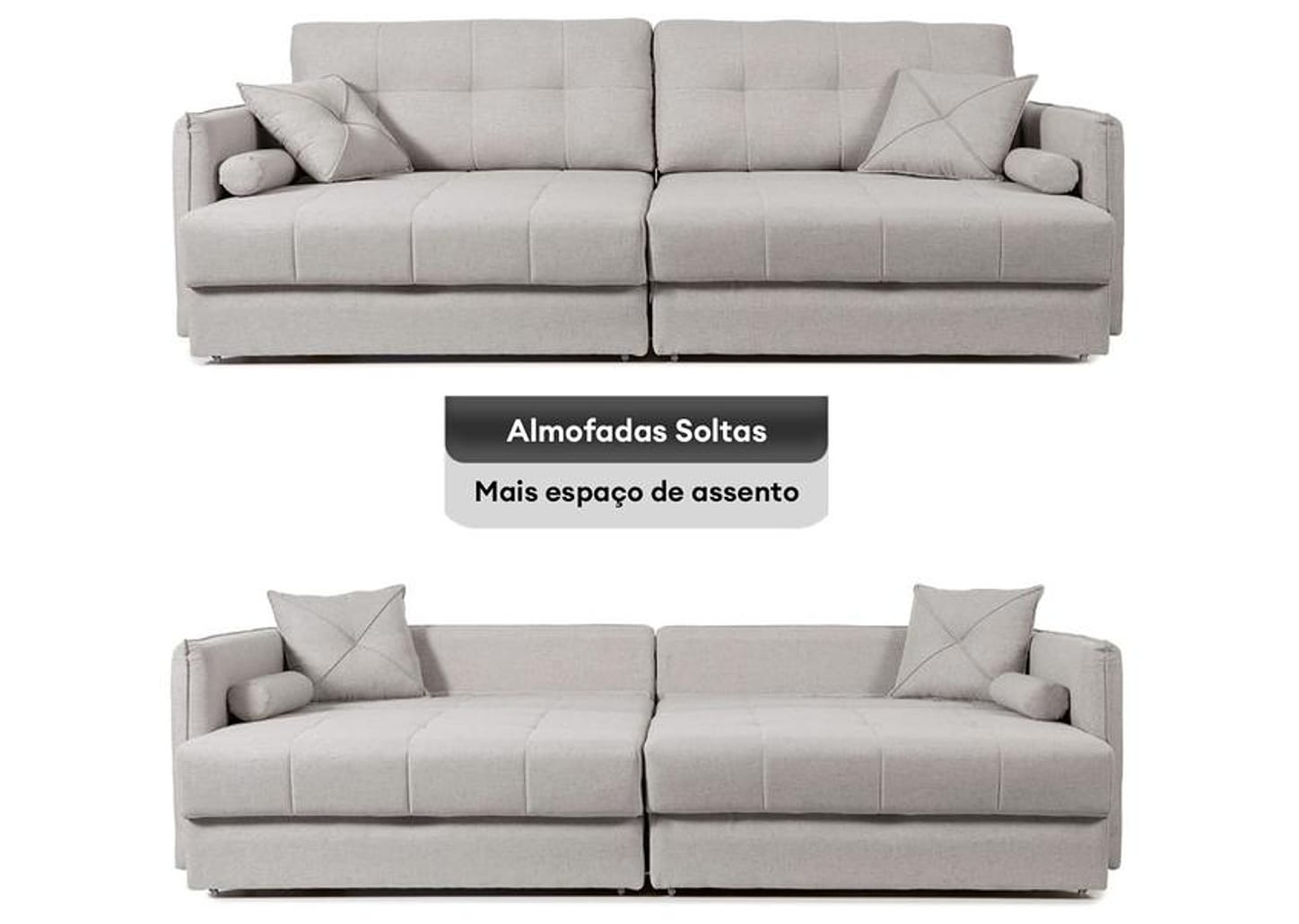 Sofá 3 Lugares Retrátil Reclinável Linho Urban Next Sofás