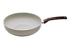 Panela Wok Multiflon de Alumínio Antiaderente Petra Bege 28cm