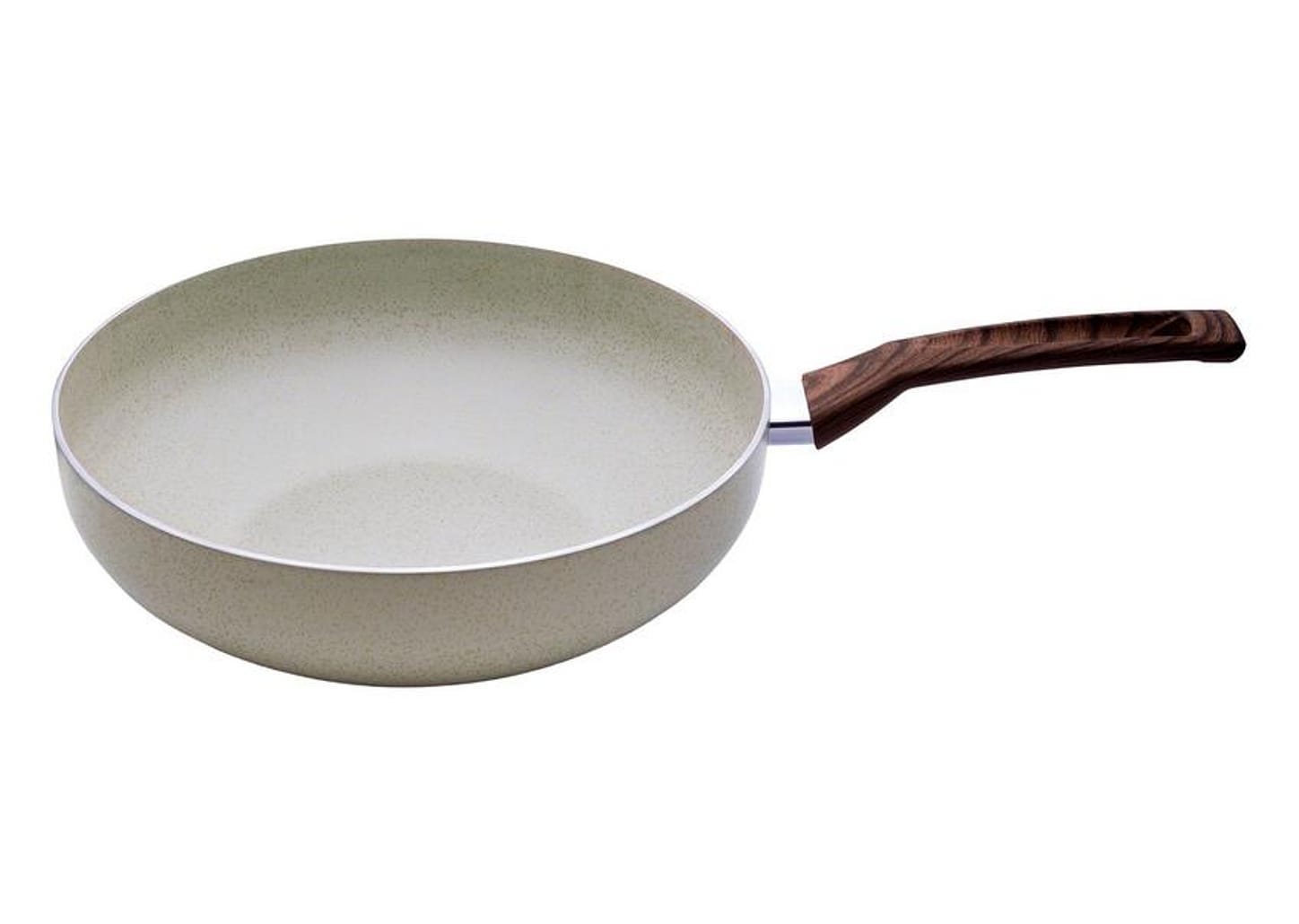 Panela Wok Multiflon de Alumínio Antiaderente Petra Bege 28cm