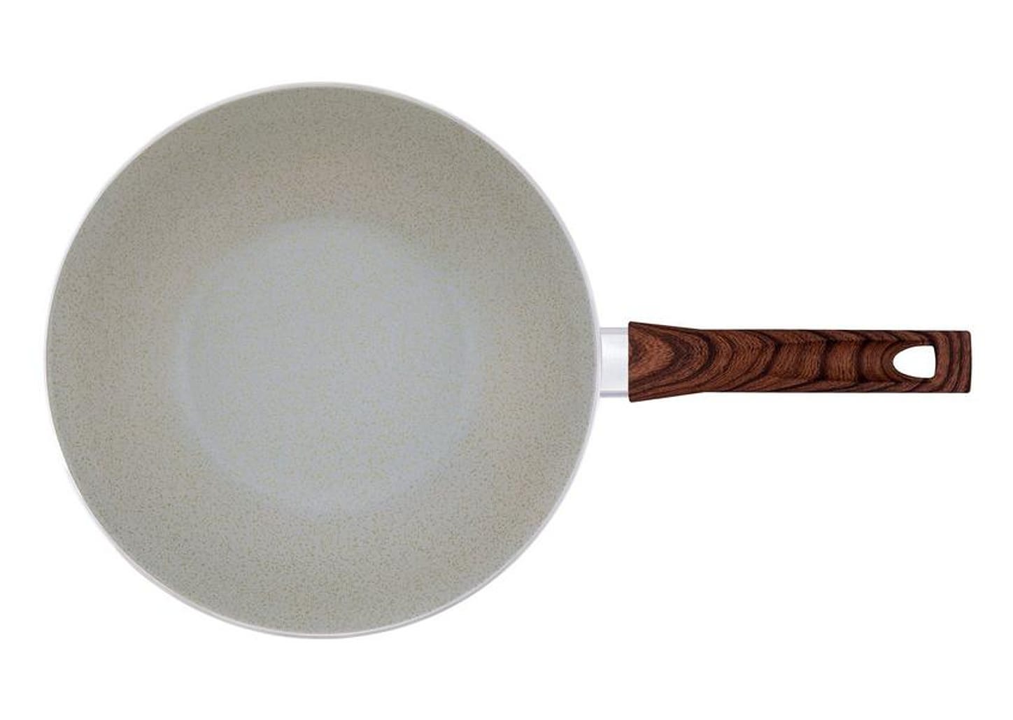 Panela Wok Multiflon de Alumínio Antiaderente Petra Bege 28cm