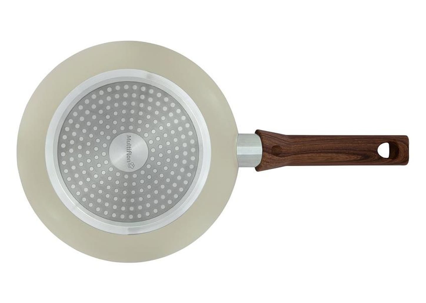 Frigideira Antiaderente Cerâmico Multiflon de Alumínio Indução Capadócia Bege 22cm