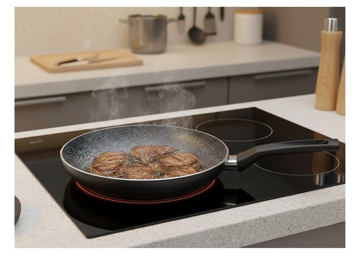 Frigideira Antiaderente Multiflon de Alumínio Indução Petra+ Grafite 22cm