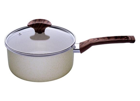 Panela Multiflon Antiaderente de Alumínio Bege 18cm 2L Petra