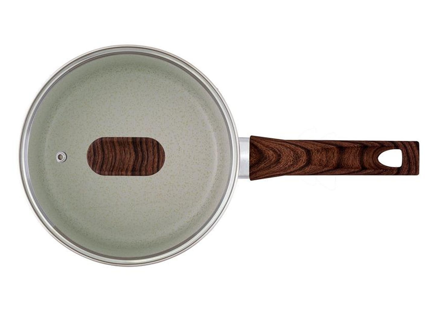 Panela Multiflon Antiaderente de Alumínio Bege 18cm 2L Petra