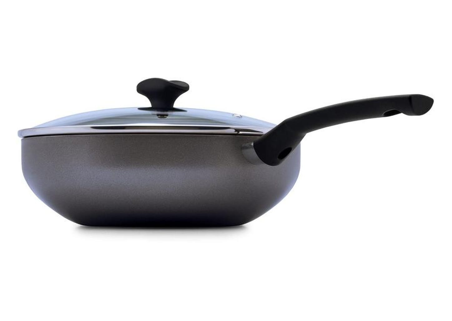 Frigideira Antiaderente Multiflon de Alumínio com Tampa Indução Petra+ Grafite 28cm