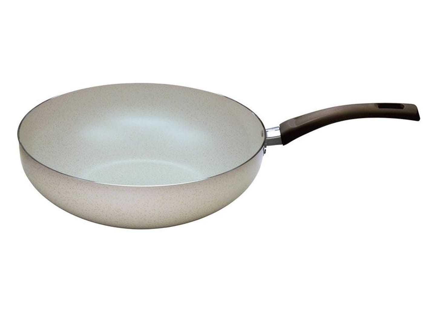 Panela Wok Multiflon de Alumínio Antiaderente Ekó Bege 28cm