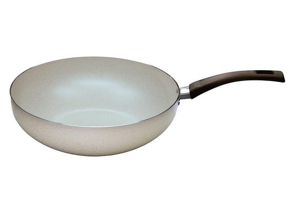 Panela Wok Multiflon de Alumínio Antiaderente Ekó Bege 28cm