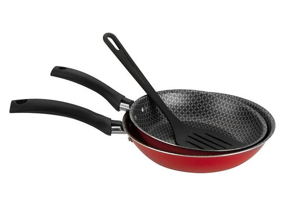 Conjunto de Frigideiras Antiaderente Multiflon Essencial Vermelho 3 Peças