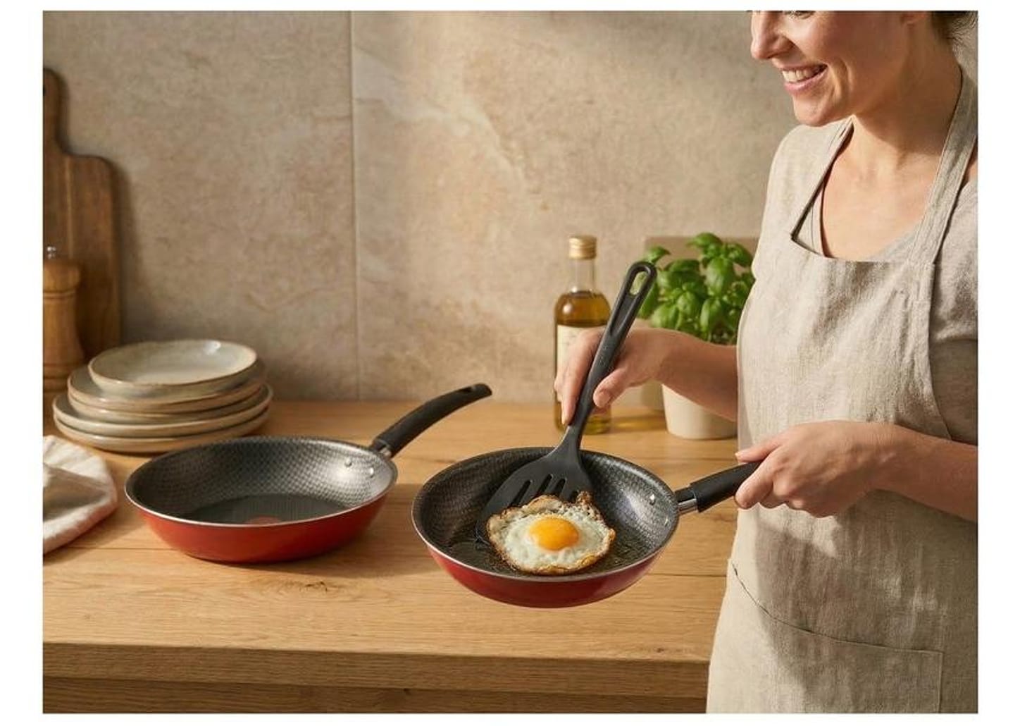 Conjunto de Frigideiras Antiaderente Multiflon Essencial Vermelho 3 Peças