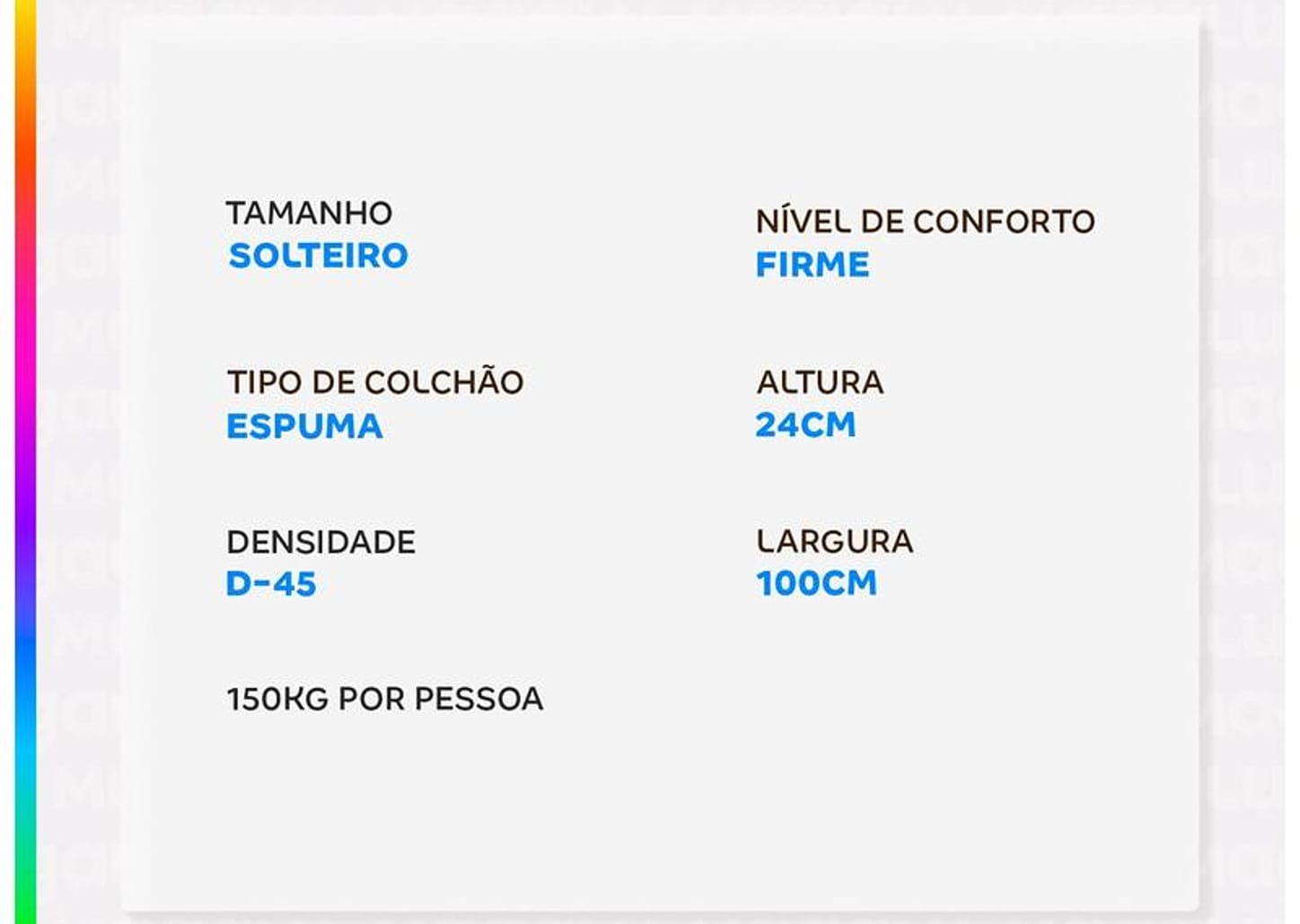 Colchão Solteiro Americanflex de Espuma D45 24x100x200cm Clinoflex Bambu