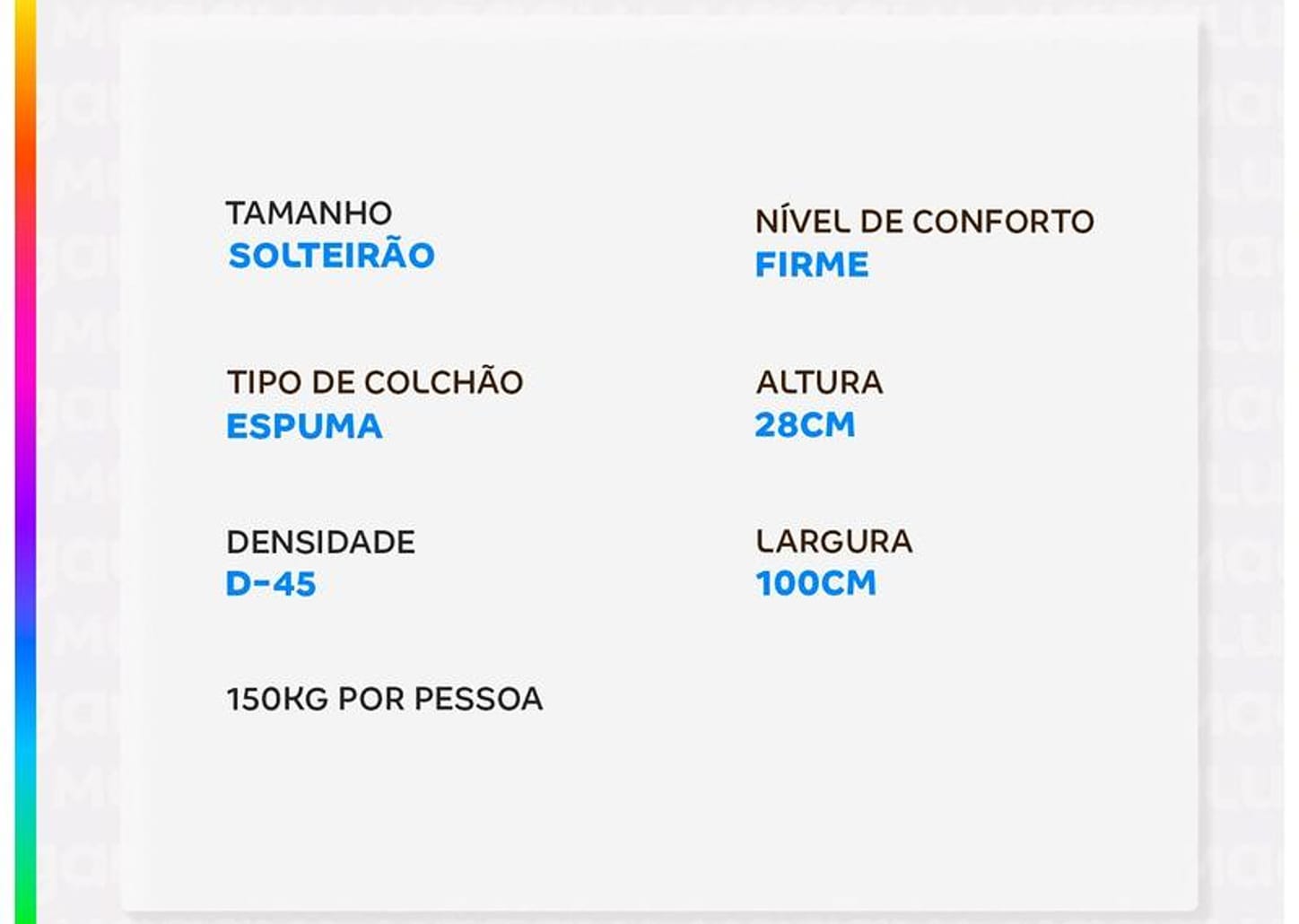 Colchão Solteirão Americanflex de Espuma D45 28x100x200cm Clinoflex Bambu