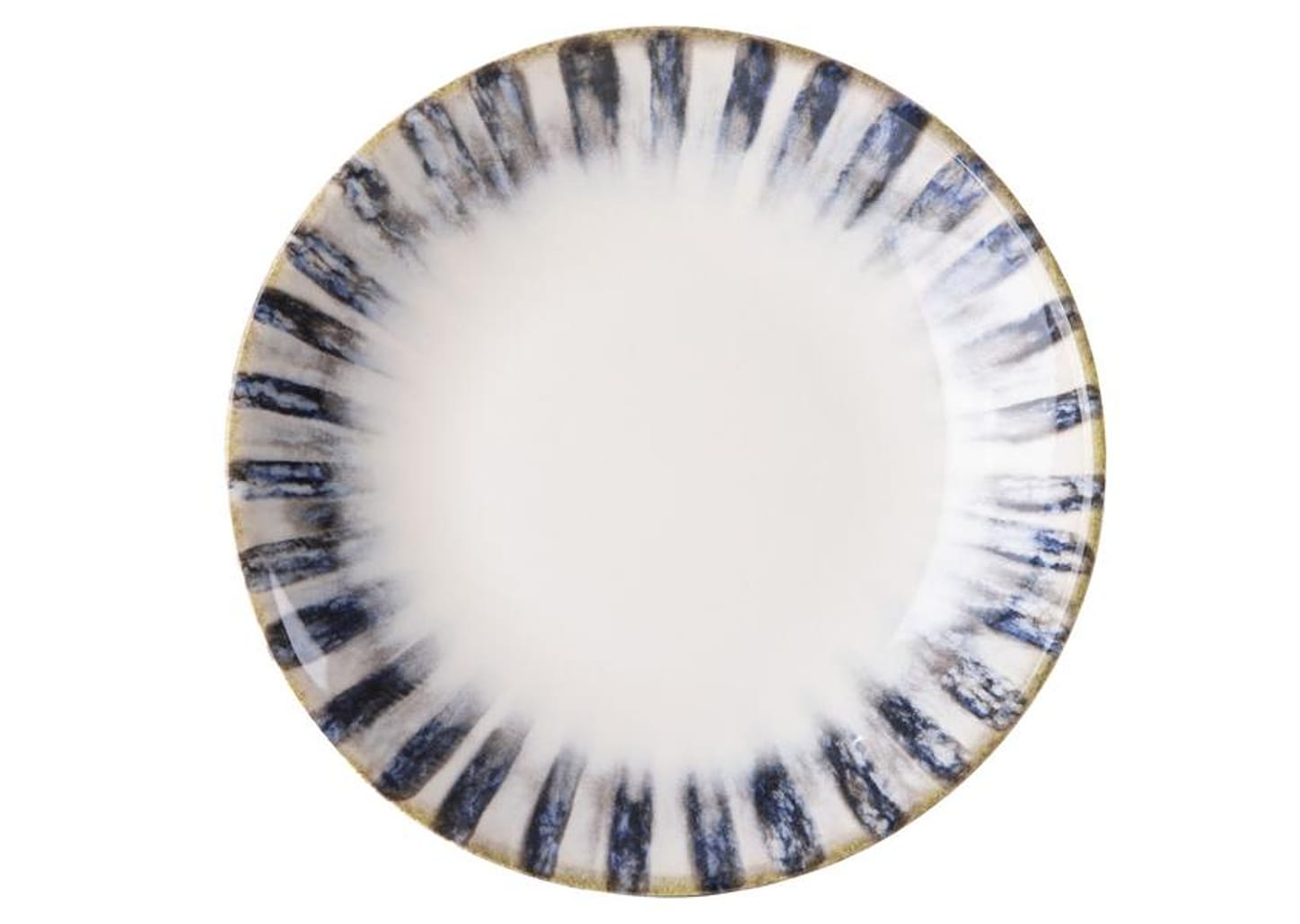 Aparelho de Jantar e Chá 20 Peças Alleanza Redondo Cerâmica Faiança Branco e Azul Istambul