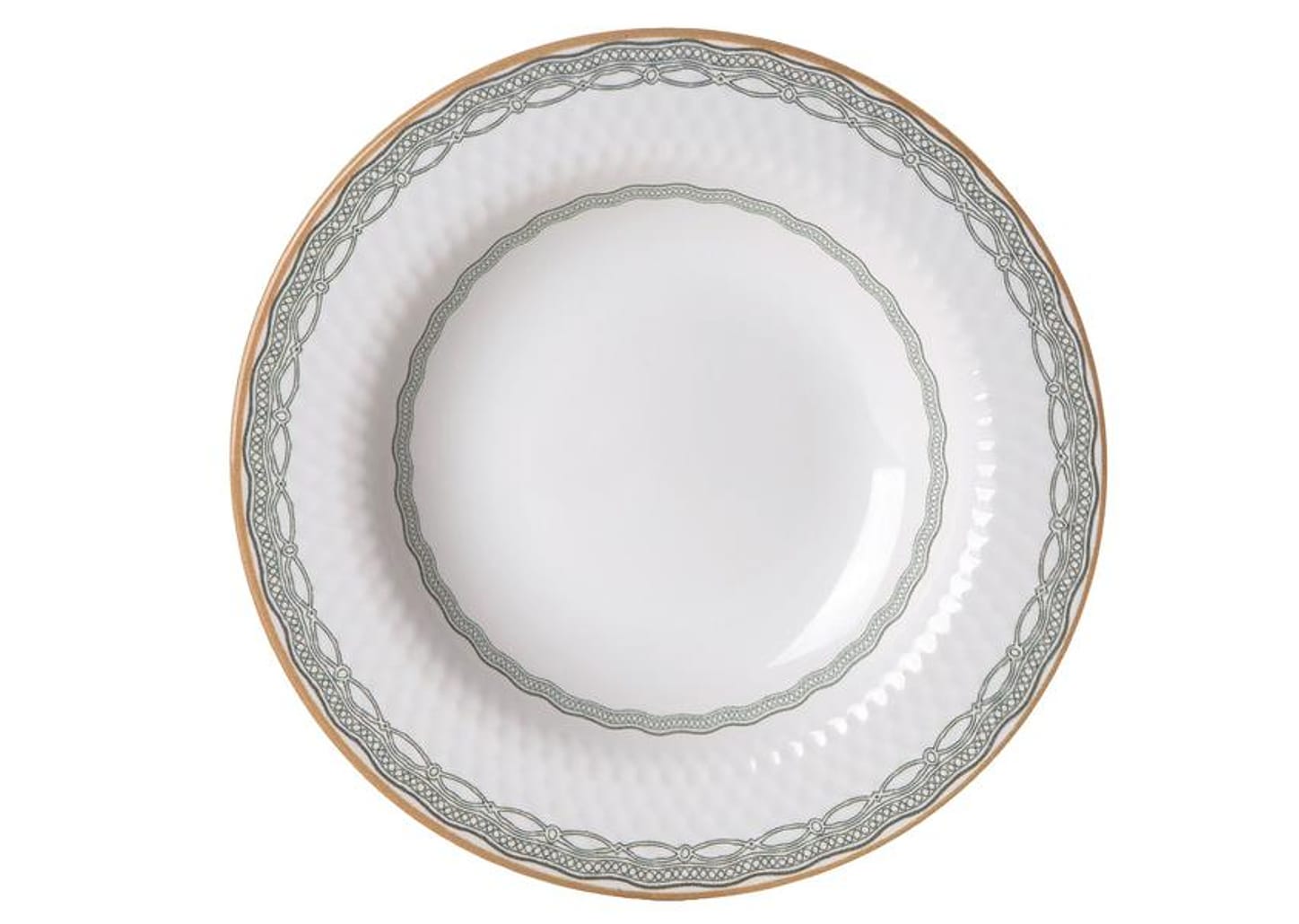 Aparelho de Jantar e Chá 20 Peças Alleanza Redondo Cerâmica Faiança Verde Olívia