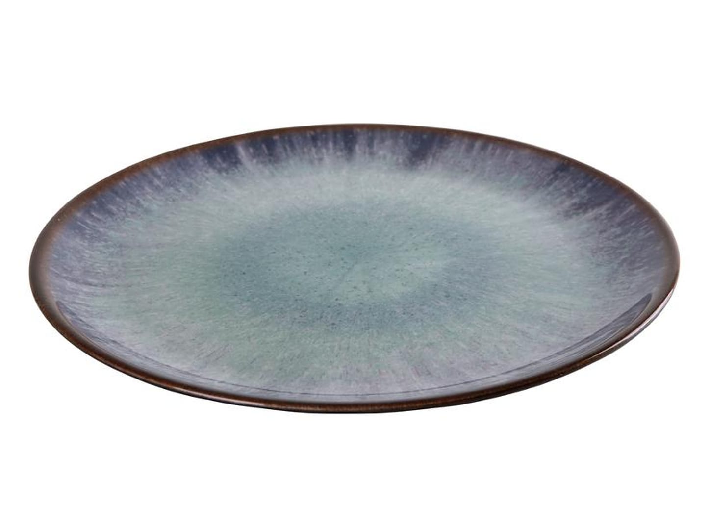 Aparelho de Jantar e Chá 20 Peças Alleanza Redondo Cerâmica Faiança Azul Tye Dye