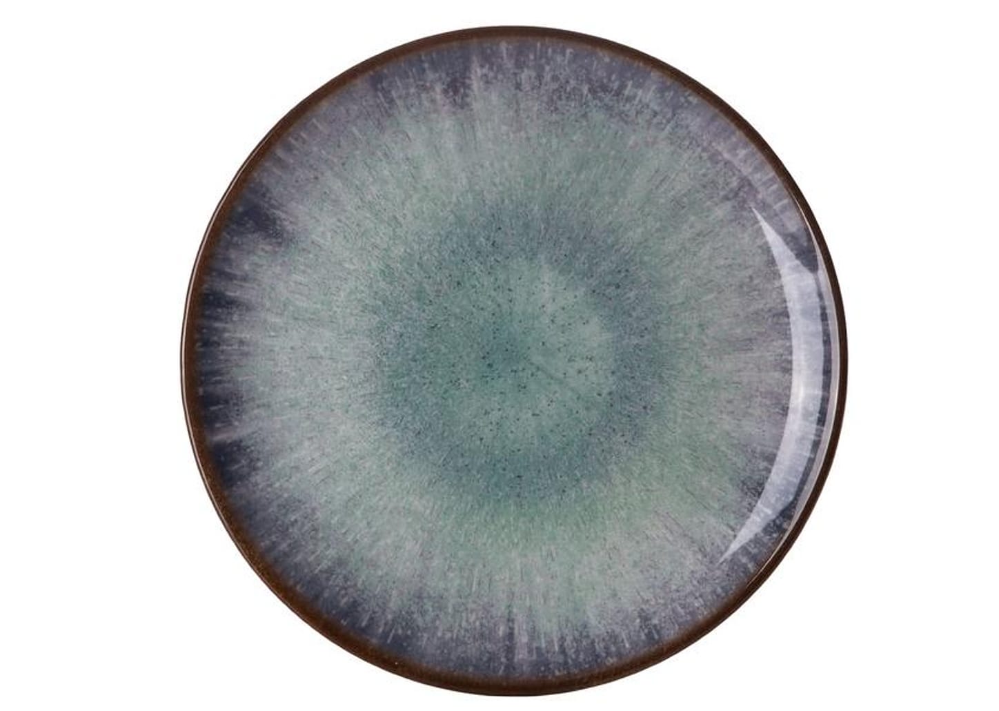 Aparelho de Jantar e Chá 20 Peças Alleanza Redondo Cerâmica Faiança Azul Tye Dye