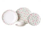 Aparelho de Jantar e Chá 30 Peças Alleanza Redondo Cerâmica Faiança Rosa
