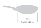 Frigideira Antiaderente Rochedo de Alumínio Stone Pro Preto e Cinza 26cm