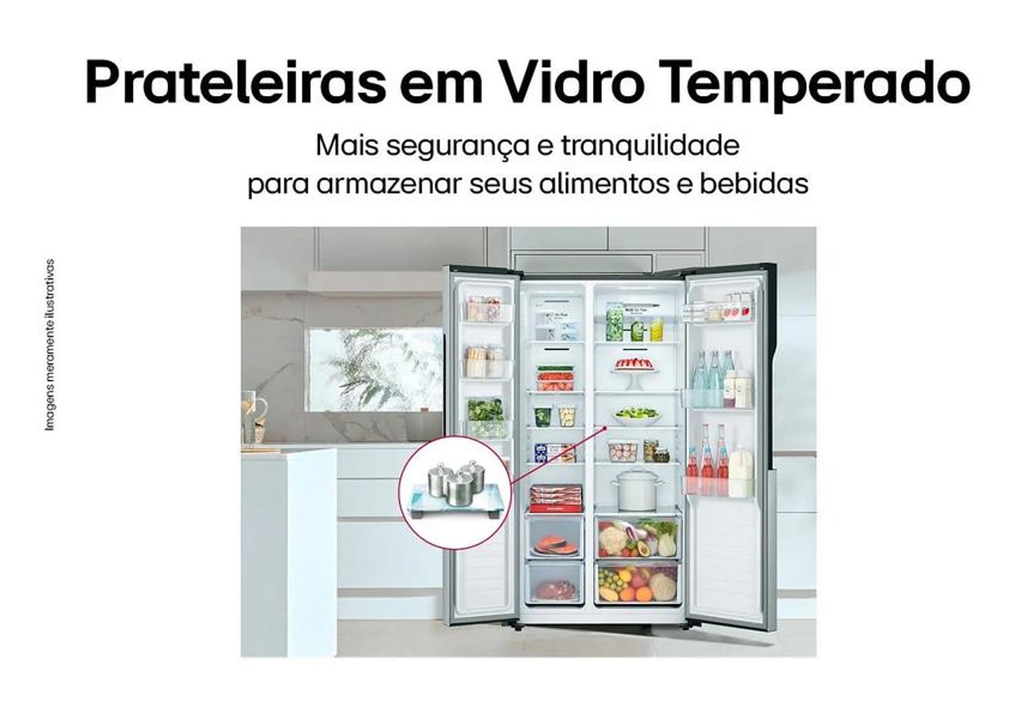Geladeira/Refrigerador LG Frost Free Side by Side Prata 509L GC-B187PQAL