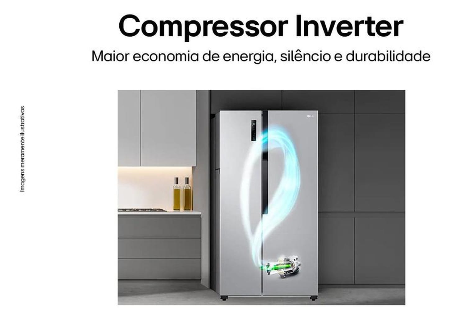 Geladeira/Refrigerador LG Frost Free Side by Side Prata 509L GC-B187PQAL