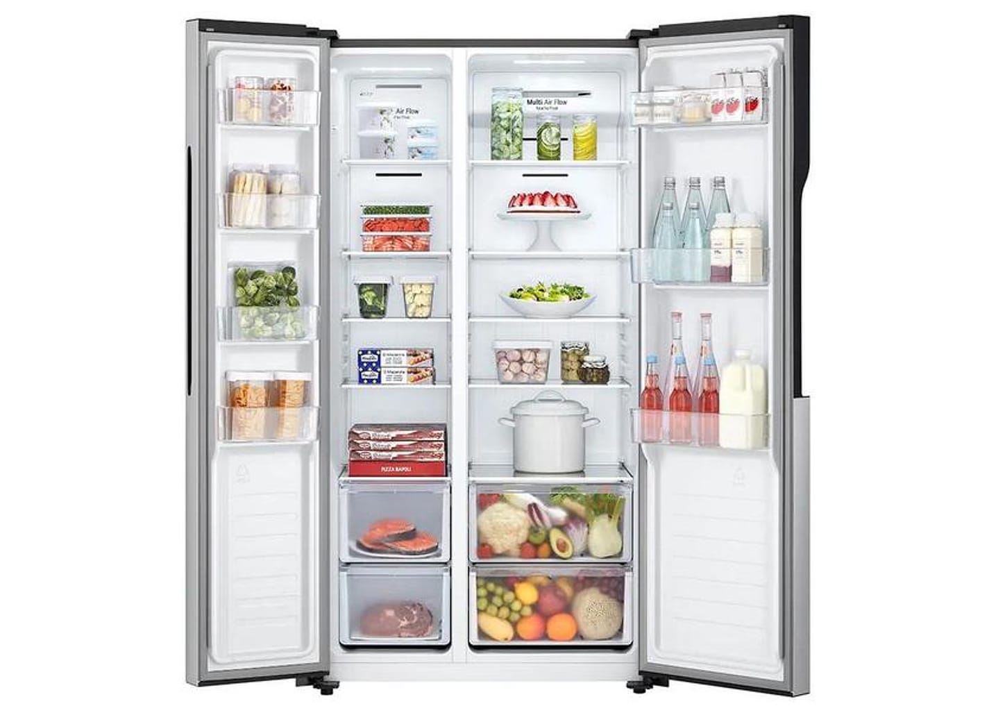Geladeira/Refrigerador LG Frost Free Side by Side Prata 509L GC-B187PQAL