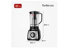 Liquidificador Mondial Turbo L-1400-LT 1400W 3L Preto e Inox 5477-01