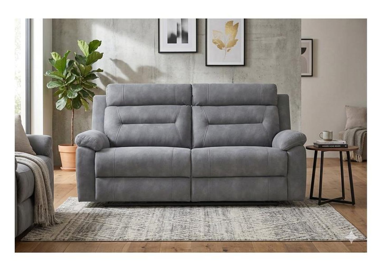 Sofá 3 Lugares Retrátil Reclinável Elétrico Poliéster e PU Molas Ensacadas Mova Caemmun