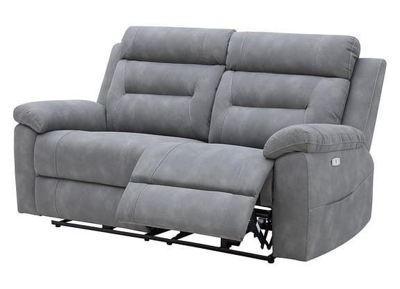 Sofá 2 Lugares Retrátil Reclinável Elétrico Poliéster e PU Molas Ensacadas Mova Caemmun