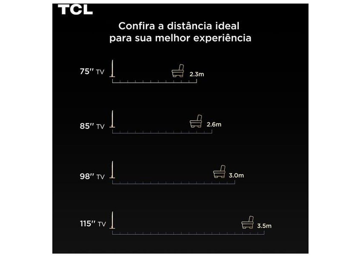 Smart TV 50" TCL 4K UHD MiniLED C6KS 50C6KS Google TV 2025