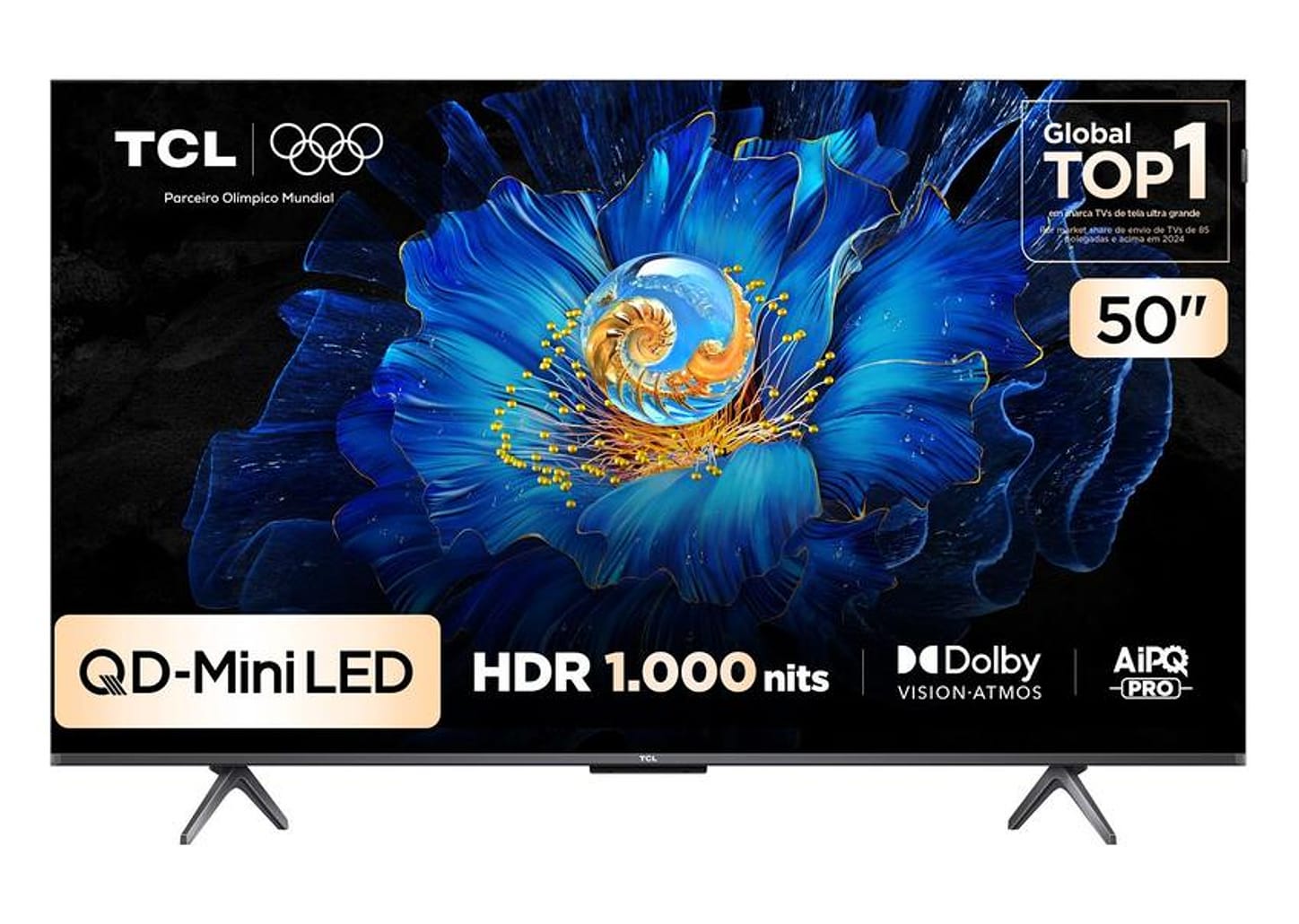 Smart TV 50" TCL 4K UHD MiniLED C6KS 50C6KS Google TV 2025
