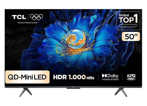 Smart TV 50" TCL 4K UHD MiniLED C6KS 50C6KS Google TV 2025