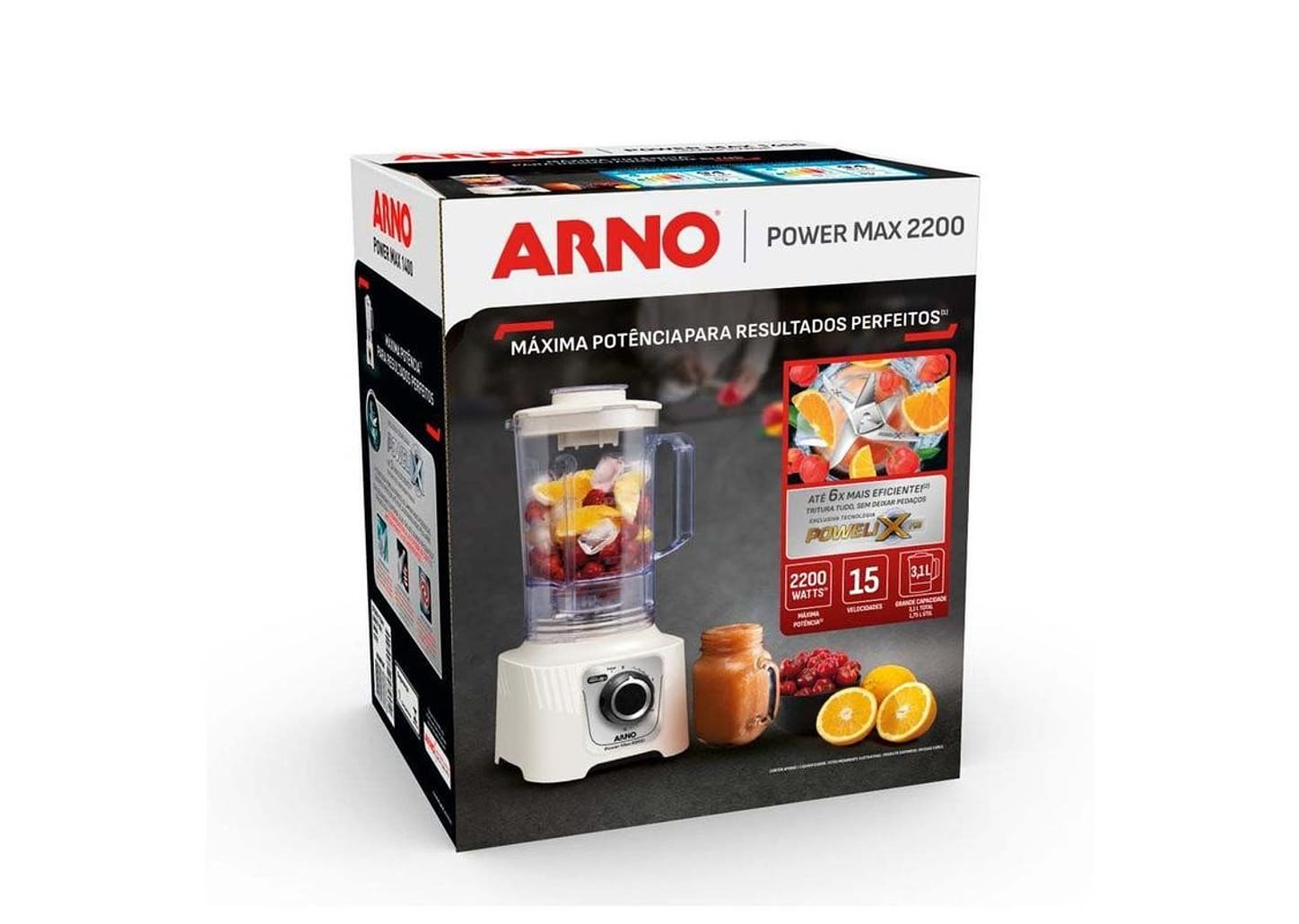 Liquidificador Arno Power Max 2200 LN64 2200W 3,1L Marfim 2720018833