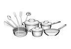 Jogo de Panelas Tramontina Inox 10 Peças Allegra