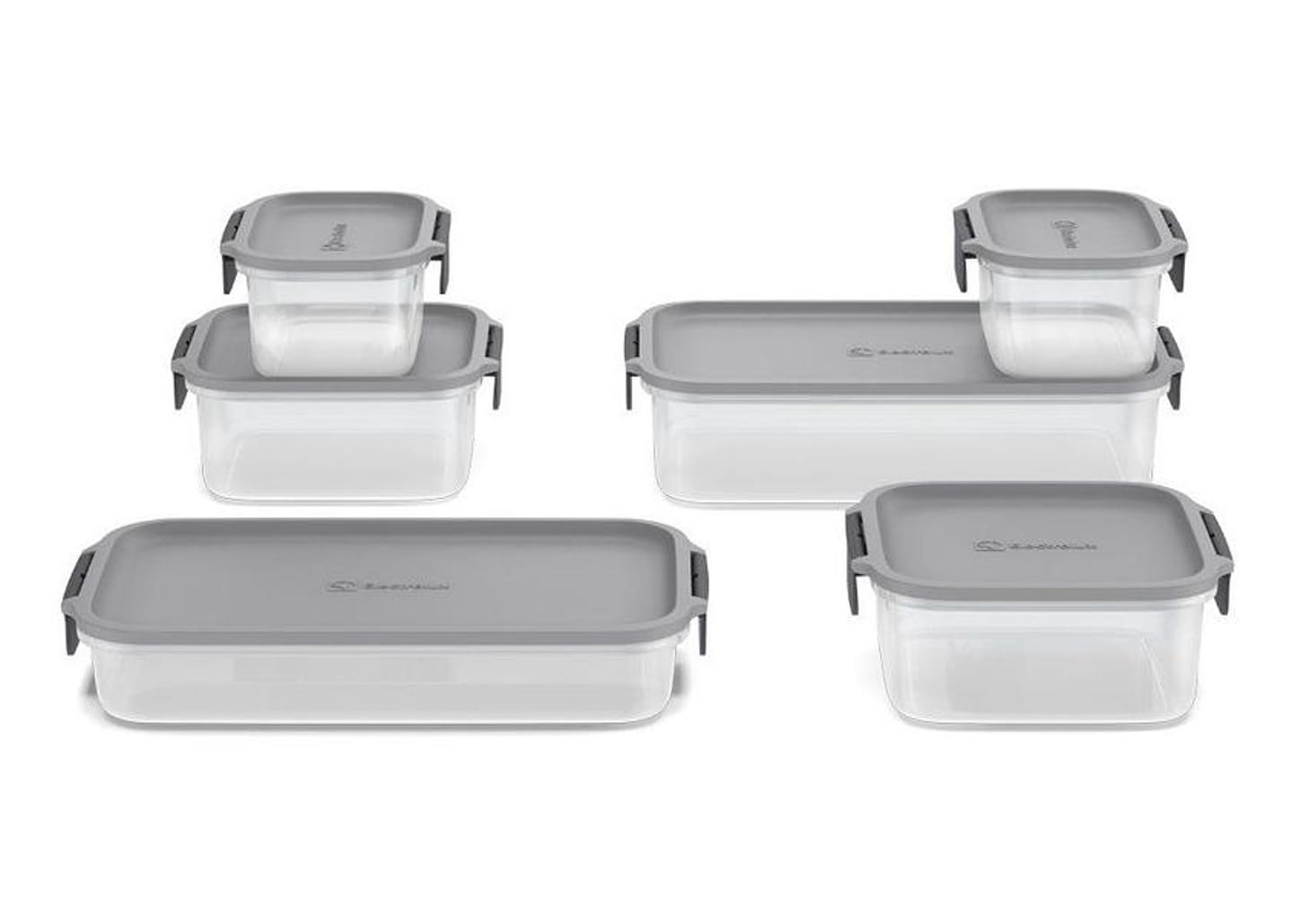 Jogo de Potes de Plástico Hermético Electrolux Retangular Experience 6 Peças