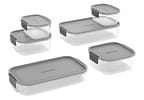 Jogo de Potes de Plástico Hermético Electrolux Retangular Experience 6 Peças