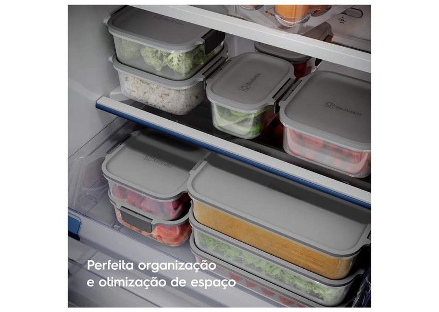 Jogo de Potes de Plástico Hermético Electrolux Retangular Experience 3 Peças