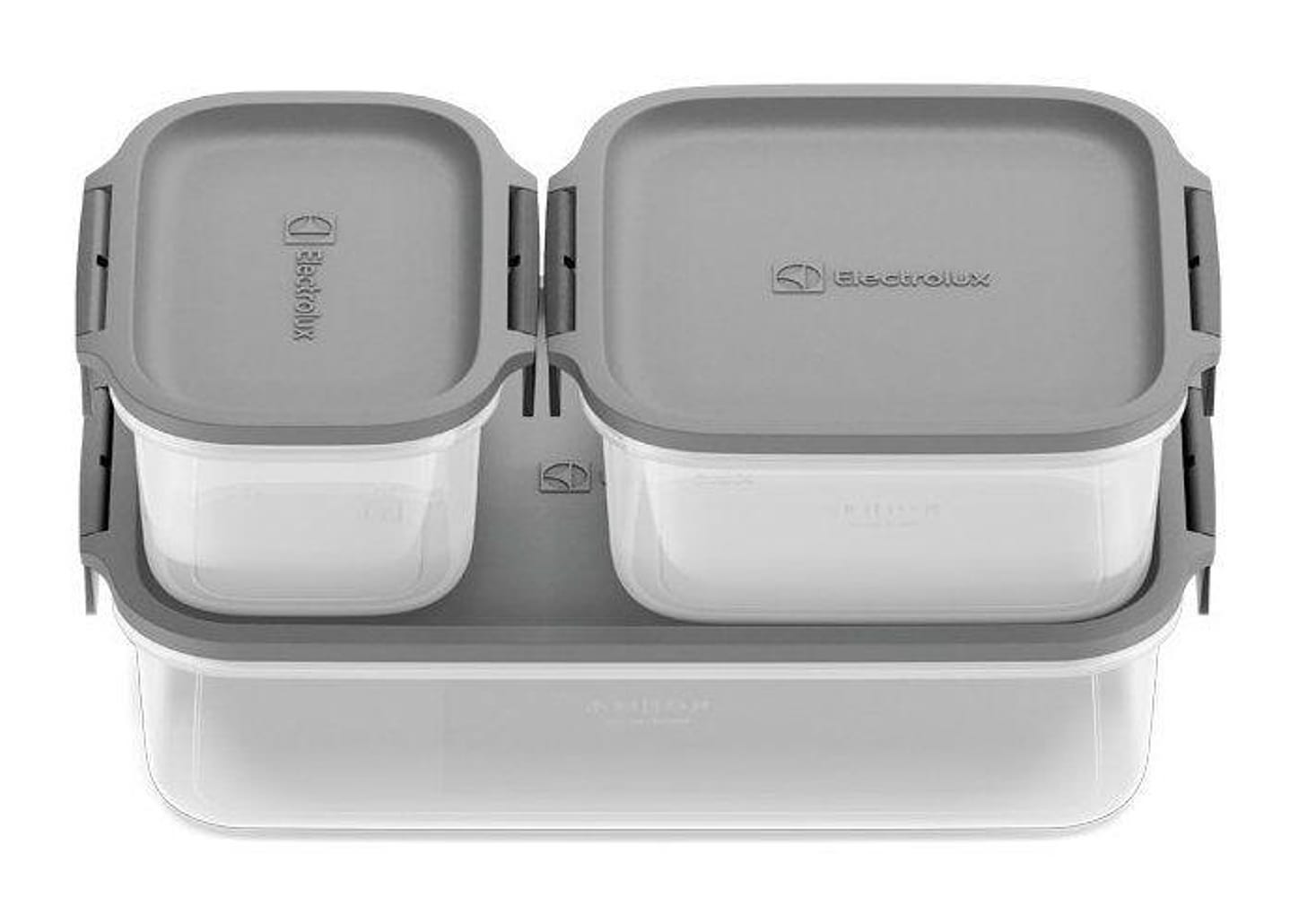 Jogo de Potes de Plástico Hermético Electrolux Retangular Experience 3 Peças