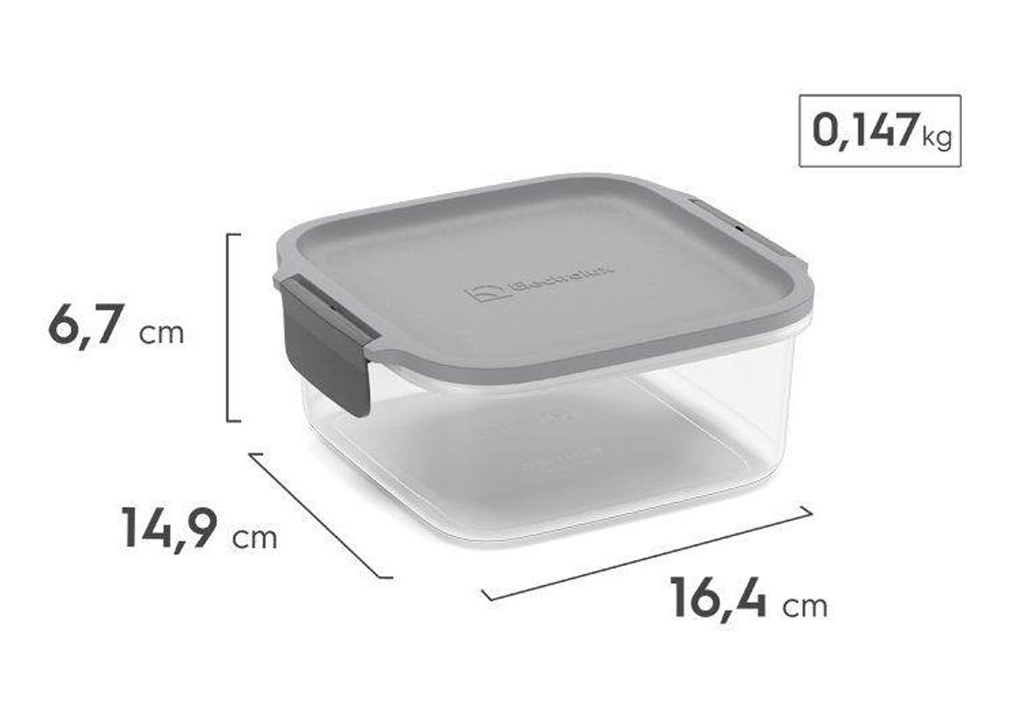 Jogo de Potes de Plástico Hermético Electrolux Retangular Experience 3 Peças