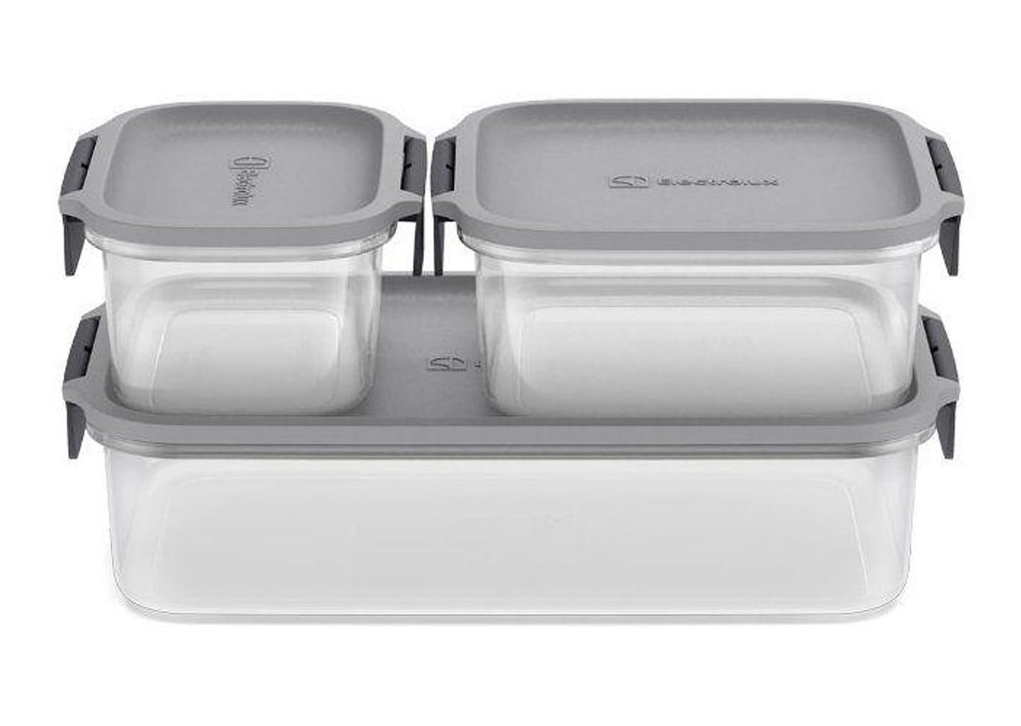 Jogo de Potes de Plástico Hermético Electrolux Retangular Experience 3 Peças