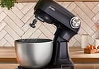 Batedeira Planetária Arno Inox e Preta 500W 12 Velocidades Tigela Inox 3,5L Bake Easy KM10 com 3 Batedores
