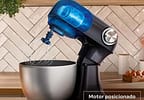Batedeira Planetária Arno Inox e Preta 500W 12 Velocidades Tigela Inox 3,5L Bake Easy KM10 com 3 Batedores