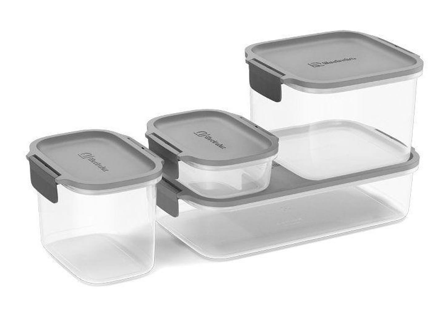 Jogo de Potes de Plástico Hermético Electrolux Retangular Experience 4 Peças