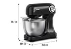 Batedeira Planetária Arno Inox e Preta 500W 12 Velocidades Tigela Inox 3,5L Bake Easy KM10 com 3 Batedores