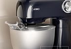 Batedeira Planetária Arno Inox e Preta 500W 12 Velocidades Tigela Inox 3,5L Bake Easy KM10 com 3 Batedores