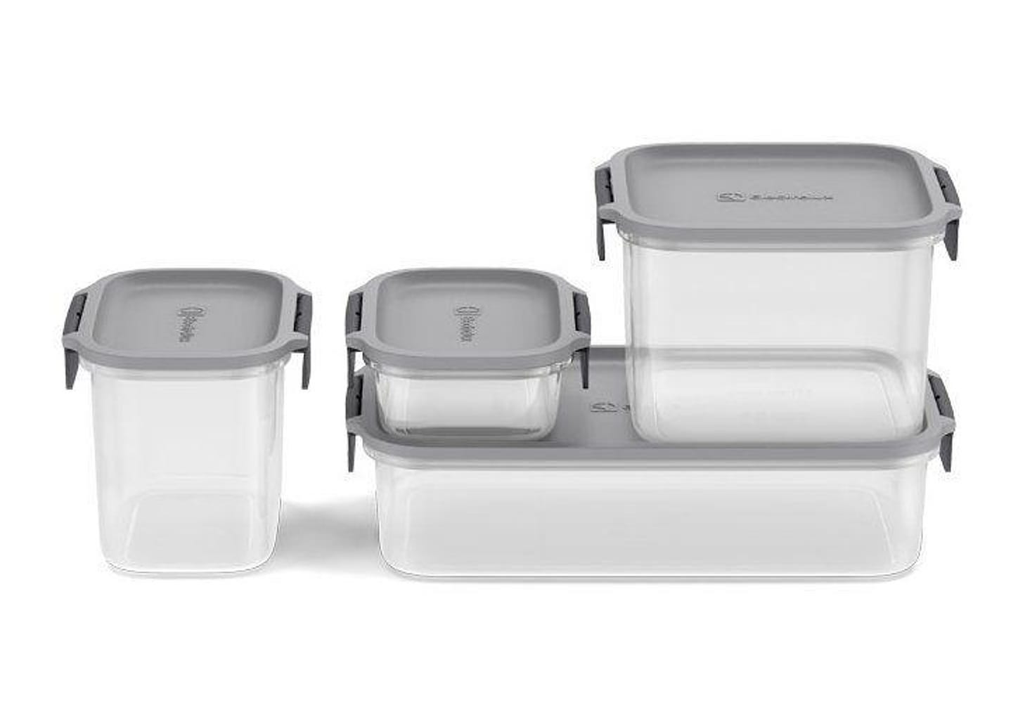 Jogo de Potes de Plástico Hermético Electrolux Retangular Experience 4 Peças