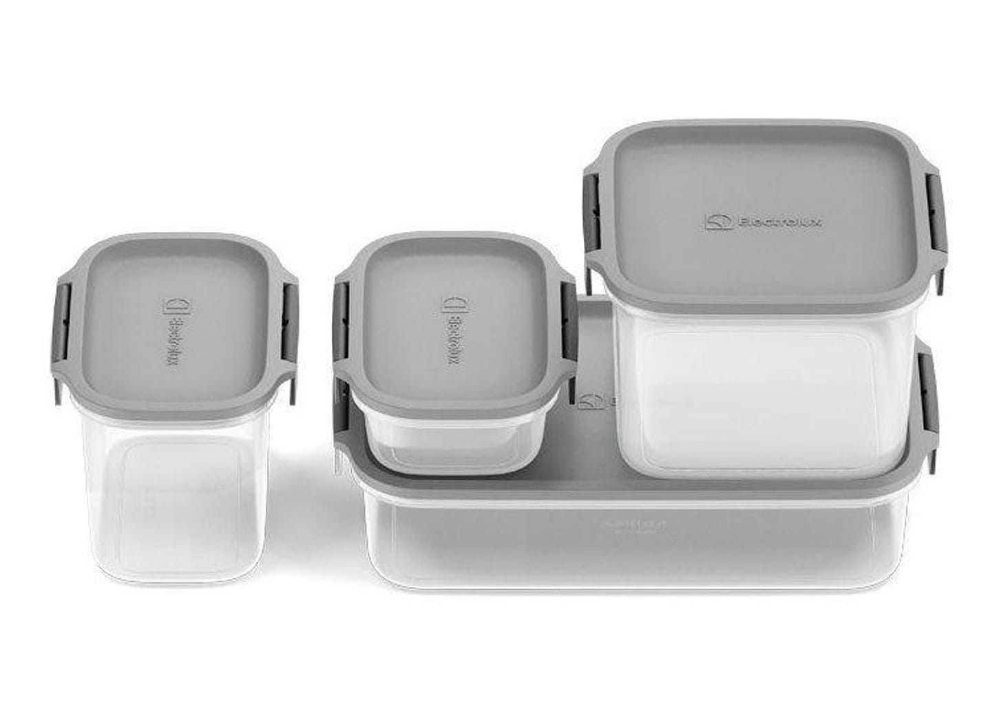 Jogo de Potes de Plástico Hermético Electrolux Retangular Experience 4 Peças